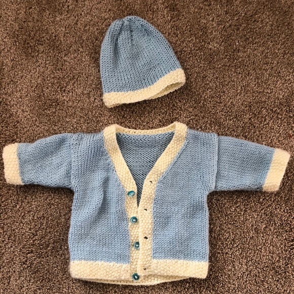 Other - Handmade baby blue sweater set